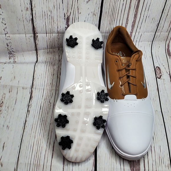 Nike Golf Air Zoom Victory Pro White /Brown Shoes - Picture 5 of 7